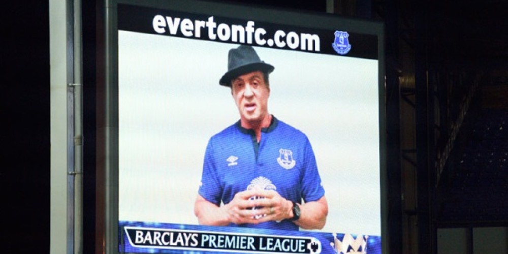 Stallone grabó escenas de "Rocky VII: Creed" en la cancha del Everton