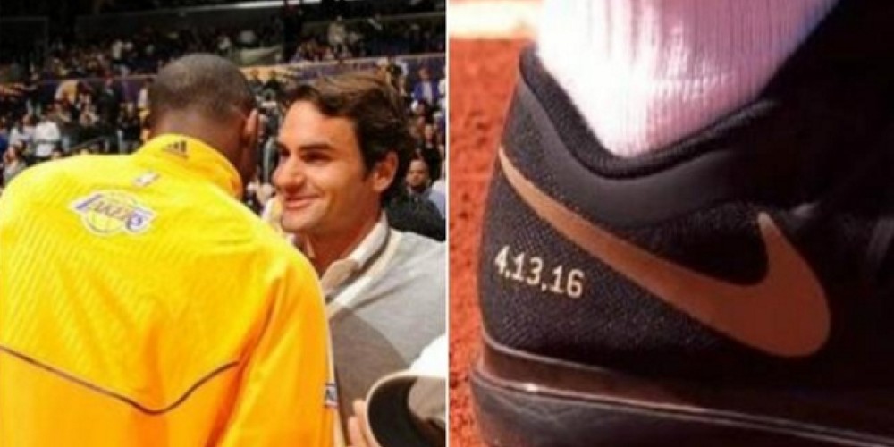 Roger Federer homenajeó a Kobe Bryant con un mensaje en sus zapatillas