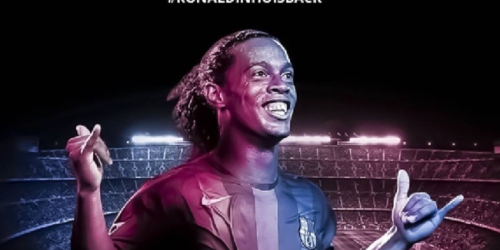 Ronaldinho debutará como leyenda del FC Barcelona frente al Real Madrid