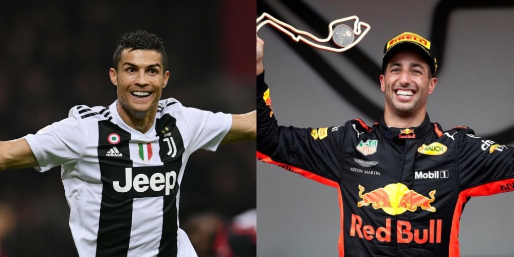 ¿Qué detalle une a Cristiano Ronaldo con el piloto de Fórmula 1 Daniel Ricciardo?