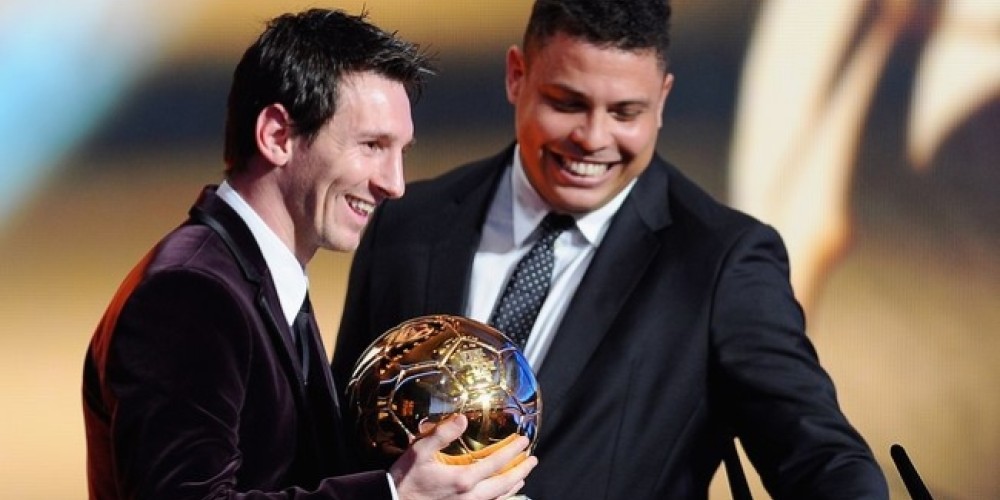 Ronaldo eligi&oacute; su once ideal, sin Cristiano pero con Maradona y Messi