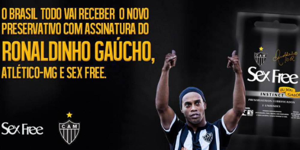 Ronaldinho, nueva imagen de una marca de preservativos