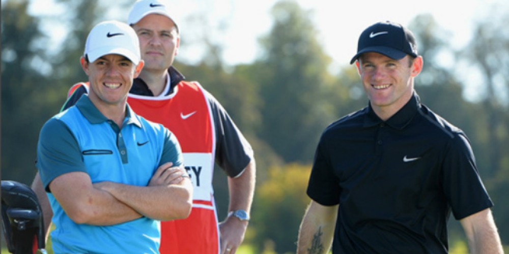 Rooney y McIlroy presentan la nueva pelota Nike con un desaf&iacute;o particular