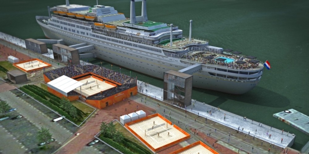 El crucero SS Rotterdam será sede del Mundial de Beach Volley 2015