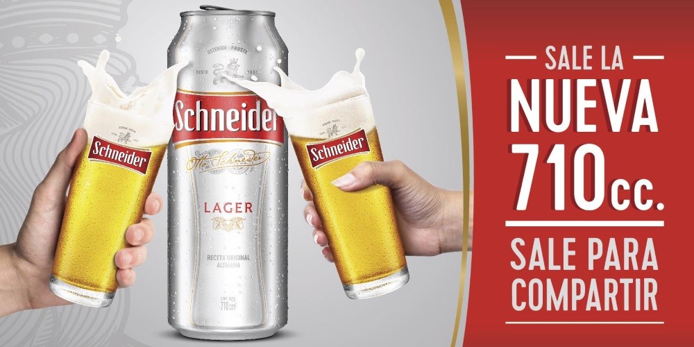 Sale nueva lata 710cc de Schneider para compartir