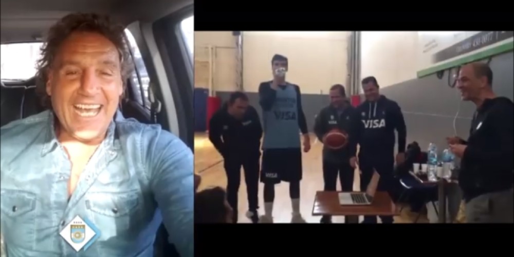 Así fue el imperdible saludo de Serafin Dengra para la selección argentina de básquet