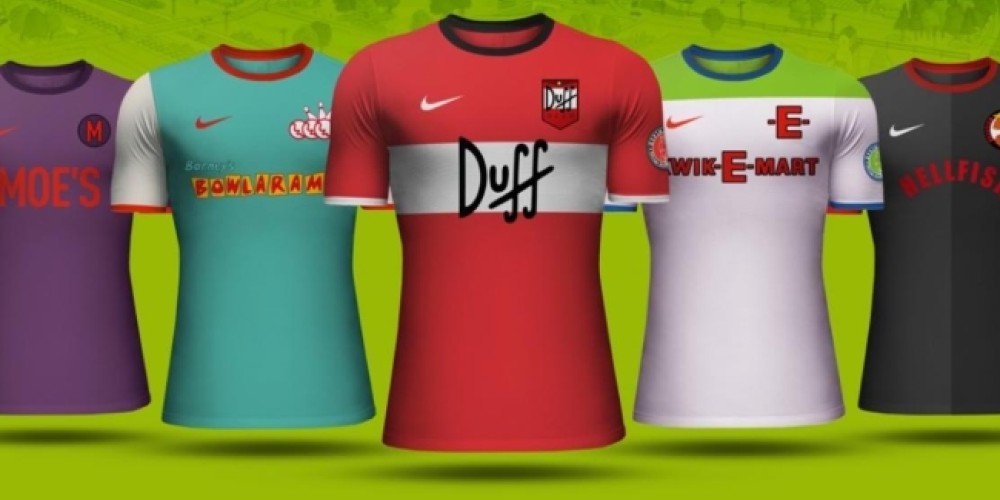 Así serían las camisetas de clubes de fútbol en Los Simpson