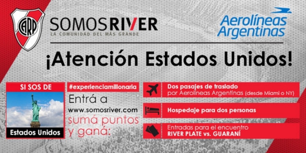 Somos River sortea viajes desde Estados Unidos para la semifinal de la Copa Libertadores