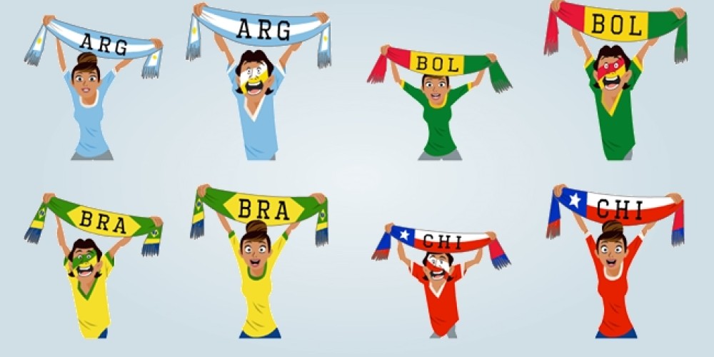 Facebook lanzó su paquete de stickers especiales de la Copa América