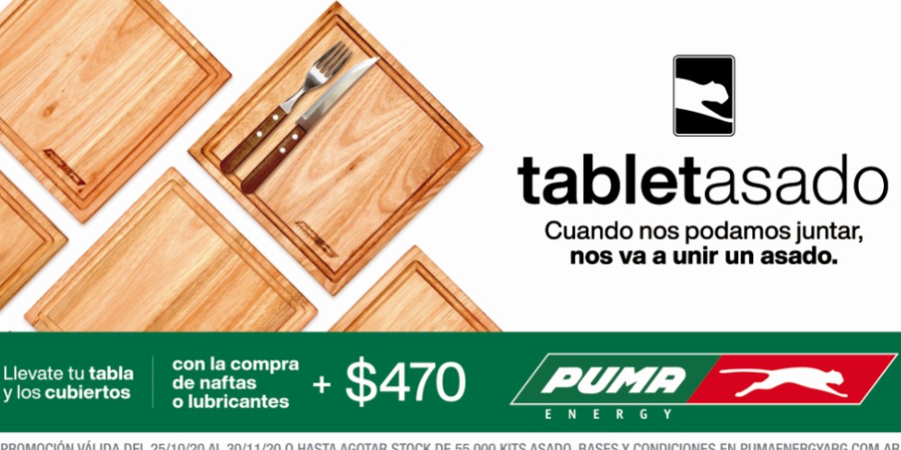 “TabletAsado”, la imperdible promoción de Puma Energy
