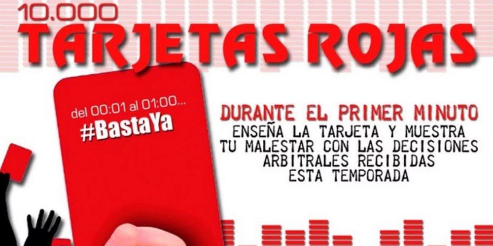 Diez mil tarjetas rojas, la curiosa forma de protestar de un equipo español