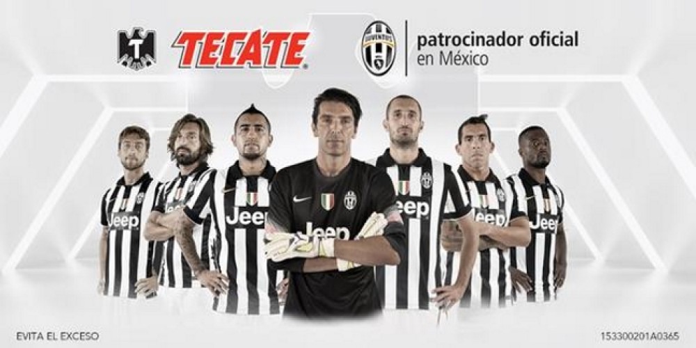 Cerveza Tecate es el nuevo patrocinador de la Juventus en M&eacute;xico