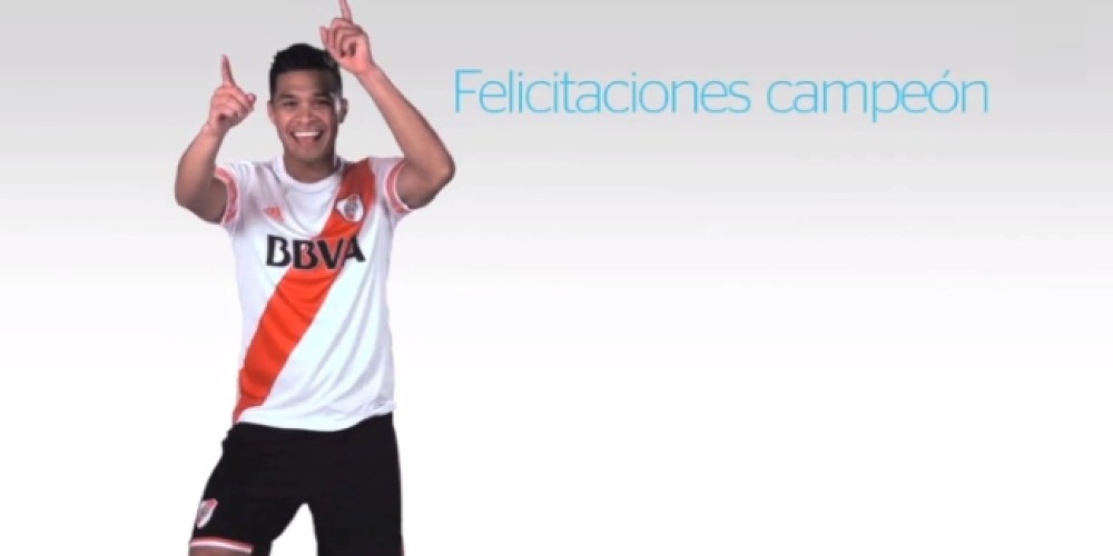 Teo Gutiérrez baila en el video de BBVA Francés por River campeón
