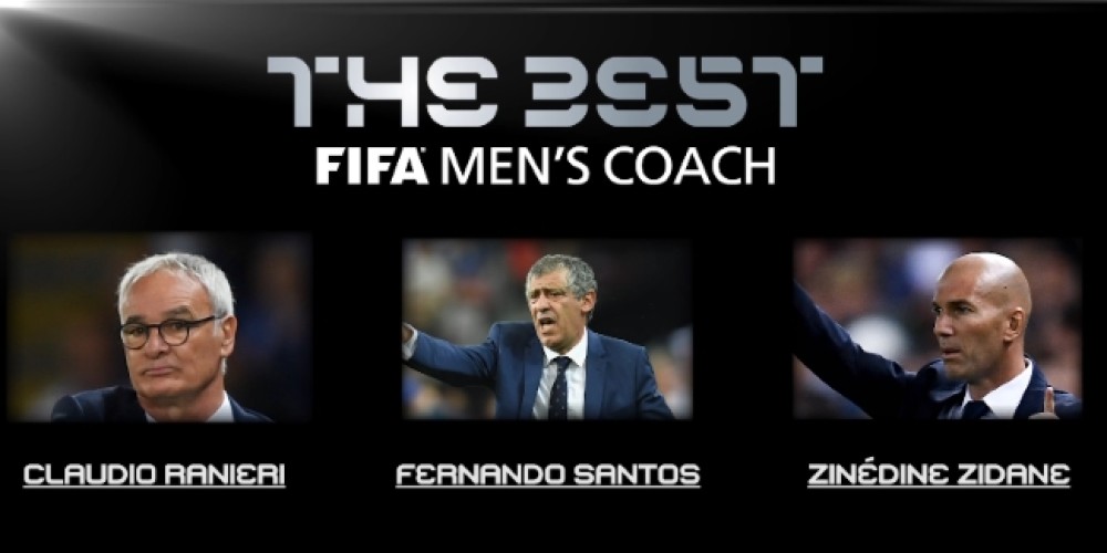 Ranieri, Zidane y Santos son los finalistas al mejor entrenador del año de la FIFA