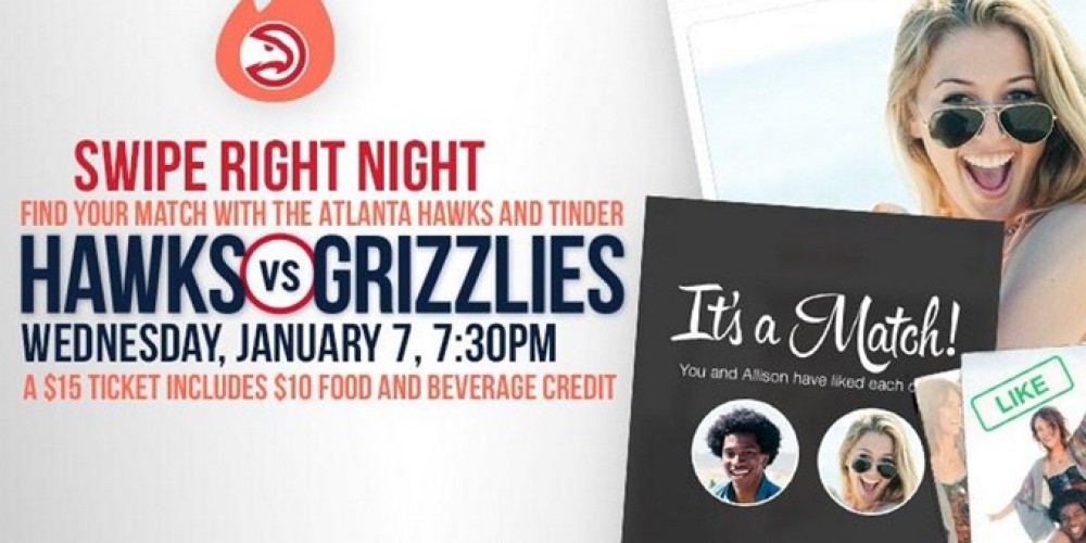 Atlanta Hawks promover&aacute; el uso de Tinder durante su pr&oacute;ximo partido