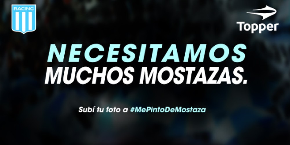 Topper invita a los hinchas de Racing a teñirse el pelo como Mostaza Merlo