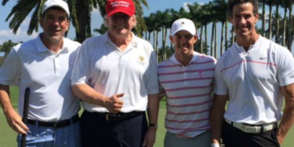 Mcllroy acept&oacute; la propuesta y jug&oacute; 18 hoyos con Donald Trump