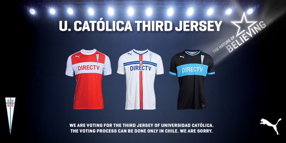Puma invita a los hinchas de la Universidad Cat&oacute;lica a elegir la nueva camiseta