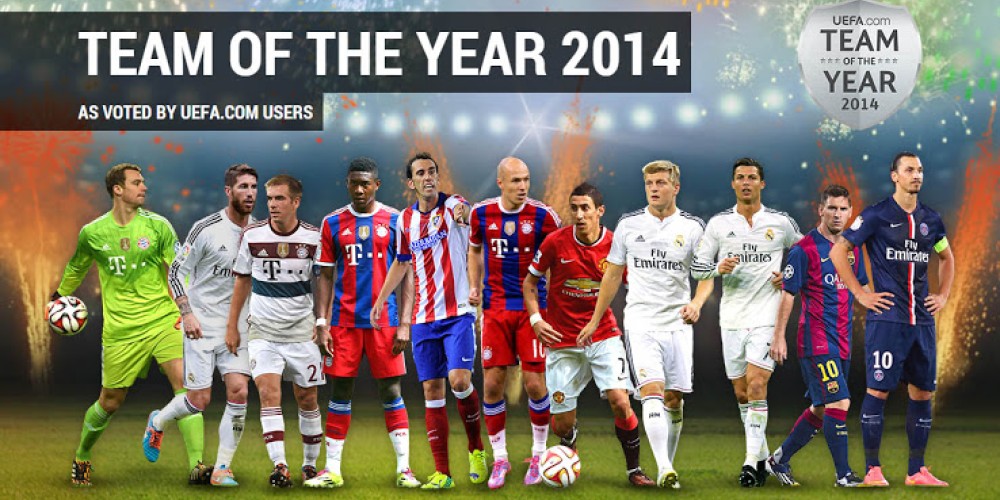 adidas domina en el "Equipo del A&ntilde;o" de la UEFA