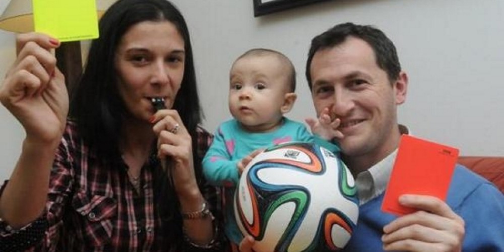 Est&aacute;n casados y compartieron equipo arbitral en el f&uacute;tbol uruguayo