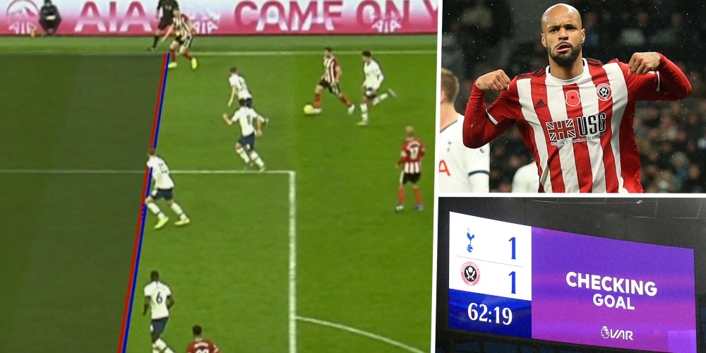  Le anularon un gol al Sheffield United por un n&uacute;mero de calzado en off side