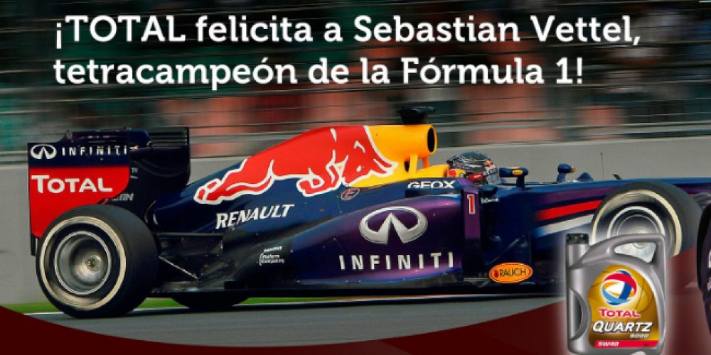 Total festeja el cuarto título consecutivo de Vettel