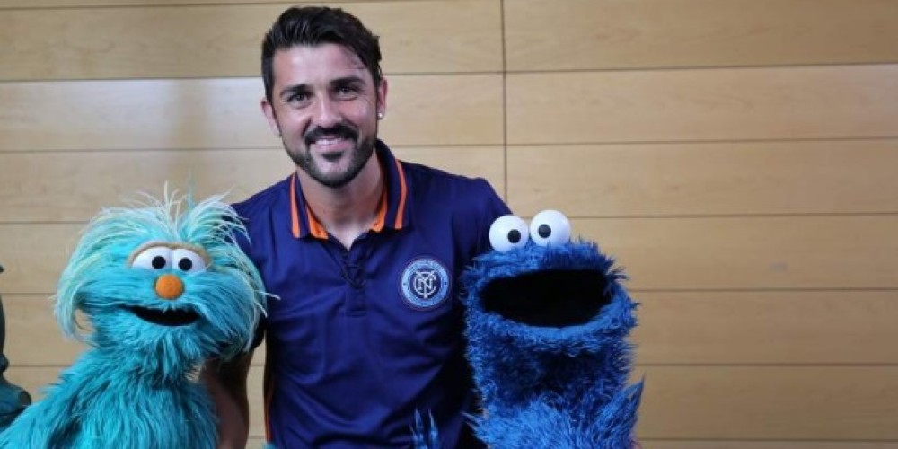 David Villa actuó en Plaza Sésamo