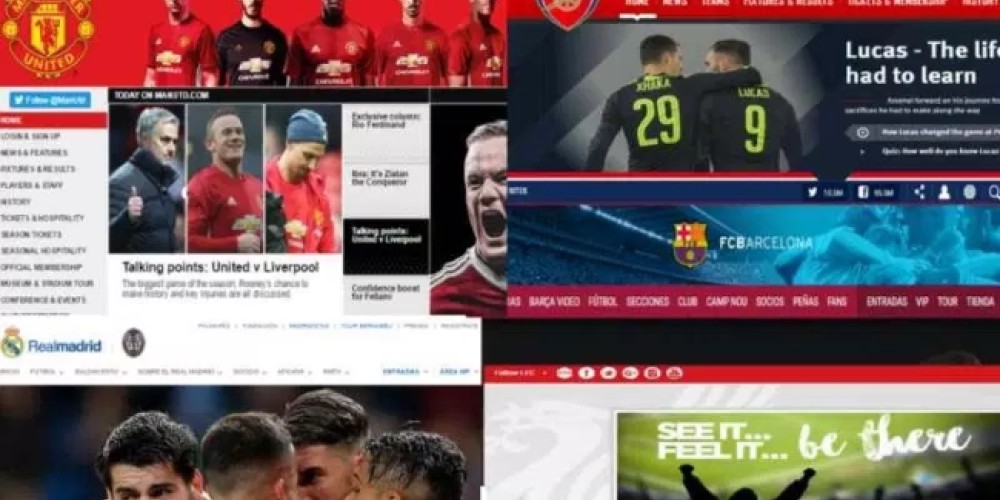 Los 10 clubes con m&aacute;s visitas a sus p&aacute;ginas web