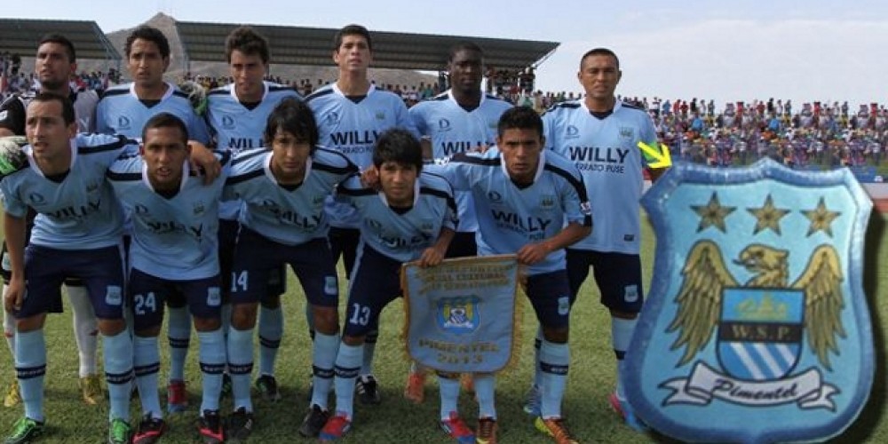 El equipo peruano con el escudo del Manchester City que no pudo jugar por no tener dinero