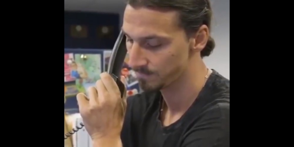Zlatan Ibrahimovic llamó de sorpresa a felicitar a sus hinchas por asociarse al equipo