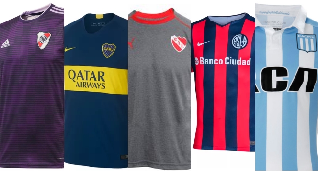 camisetas superliga argentina 2018