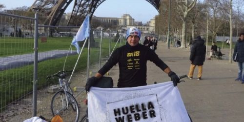 Nueva aventura del ultramaratonista solidario: uni&oacute; Londres y Par&iacute;s en bici