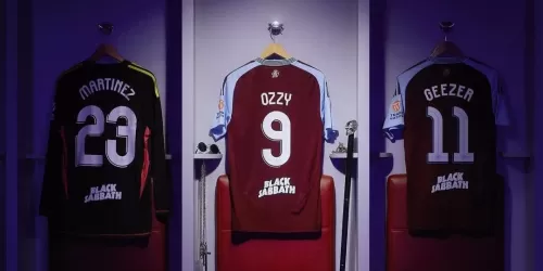 Aston Villa y adidas lanzaron una colección especial por Halloween junto a Black Sabbath