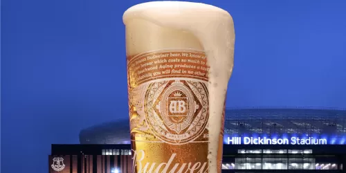 Everton anunció un acuerdo con Budweiser para suministrar bebidas en su nuevo estadio