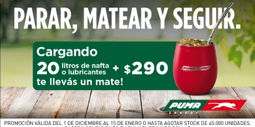 sala Escudriñar champú Puma Energy presentó su promoción de verano: “Parar, Matear y Seguir” |  Marketing Registrado