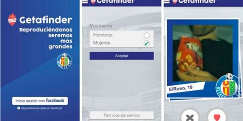El Getafe lanz&oacute; "Getafinder", un Tinder exclusivo para sus hinchas
