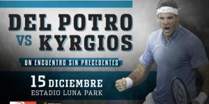 Juan Mart&iacute;n Del Potro se medir&aacute; a Kyrgios en el Luna Park en diciembre