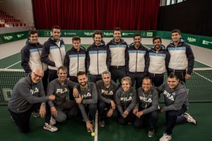 La Selección Argentina de Tenis llegó a Madrid y se prepara para la Copa Davis