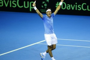 Sin jugar, Del Potro podría ayudar a Argentina en la Copa Davis