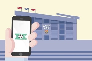 El tel&eacute;fono m&oacute;vil se transforma en entrada al Camp Nou para los hinchas del Barcelona