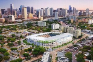 El estadio sin estacionamientos y su particular motivo del futuro equipo de David Beckham 