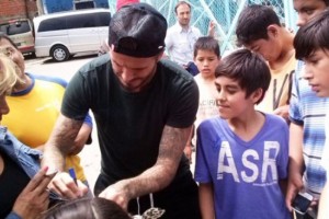 Beckham viaj&oacute; a la Argentina para filmar un documental de la BBC