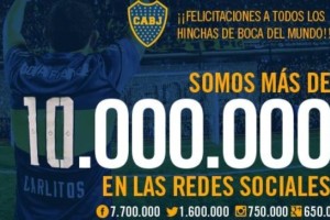 Boca es el club r&eacute;cord del f&uacute;tbol argentino en las redes sociales