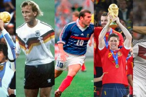 Campeones del mundo con las tres tiras 