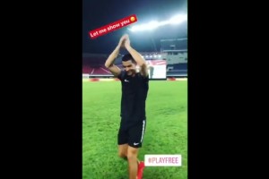 El imperdible gol de Cristiano Ronaldo durante el rodaje de una nueva publicidad