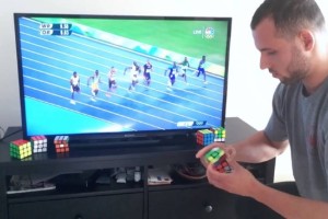 Un joven arm&oacute; el cubo m&aacute;gico m&aacute;s r&aacute;pido que lo que corri&oacute; Bolt