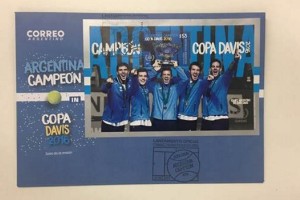 La AAT presentó una estampilla especial sobre el equipo campeón de la Copa Davis