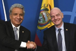 Infantino recibió a Lenin Moreno y evalúa la propuesta de Ecuador para el Mundial 2030