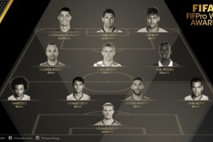 Siete jugadores Nike y cuatro adidas en el equipo ideal del 2015 para la FIFA
