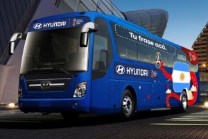 Hyundai busca la frase para plotear el micro de Argentina para el Mundial